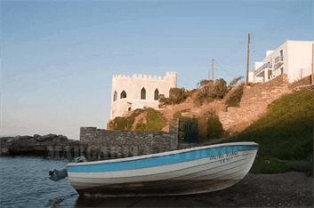 Παραλία Λουτρών Κύθνου το αρχοντικό Μαζαράκη κτισμένο σε Δυτικοευρωπαικά πρότυπα